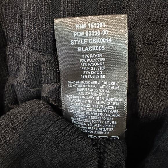 Good American Textured Black Long Sleeve Dress - L - Picture 10 of 12